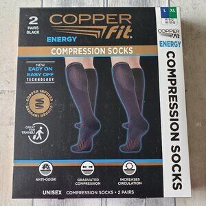 NWT - Copper Fit (2 pair) Unisex Energy Compression Socks